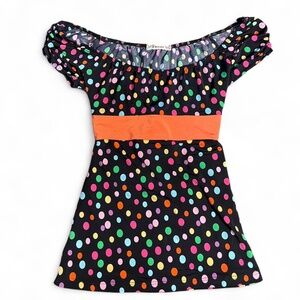 vintage forever 21 polka dot colorful top